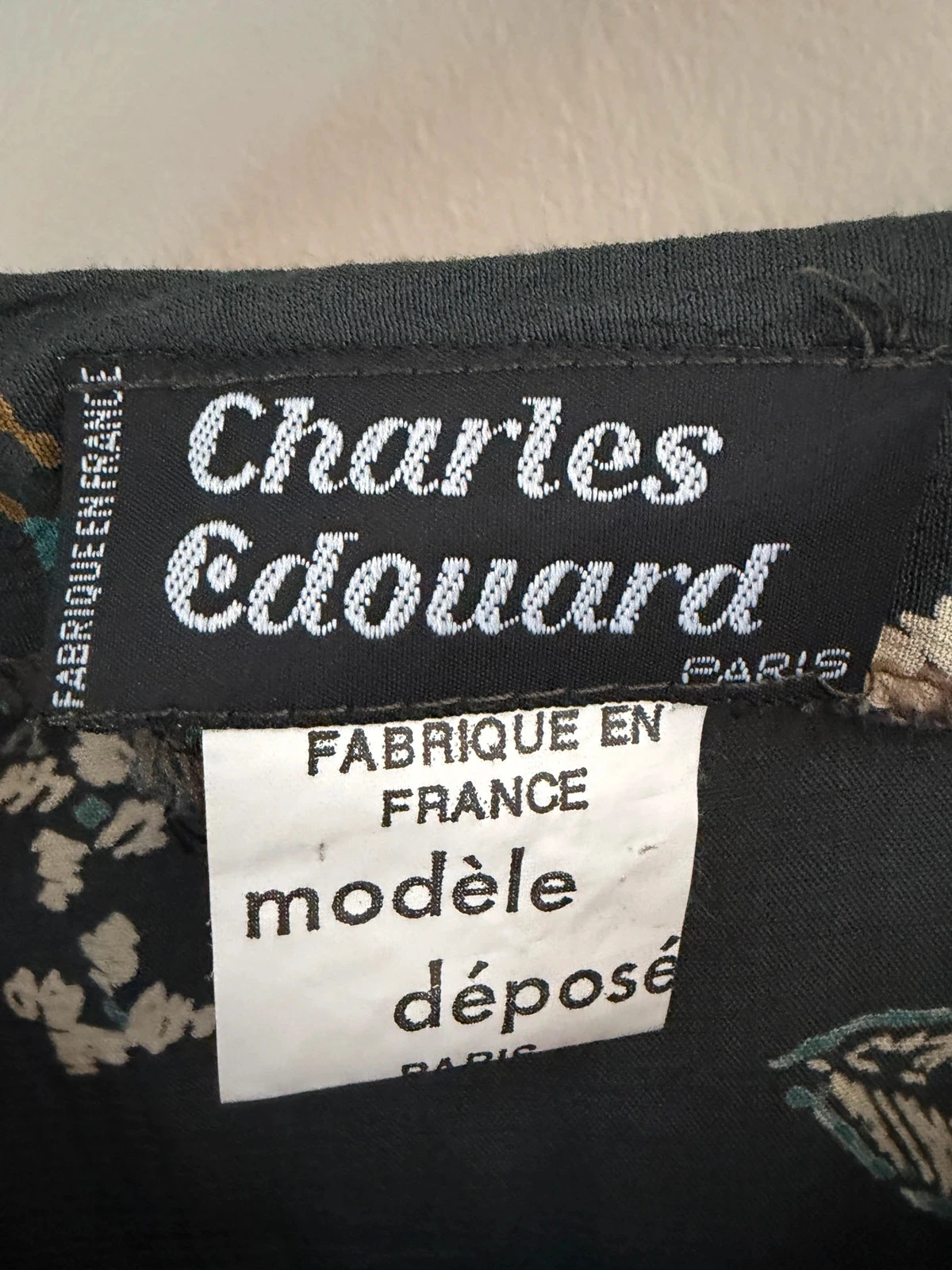 Chemise vintage Charles Edouard Paris 100 % viscosa – Fabricado en Francia – T. 38 – photo 4
